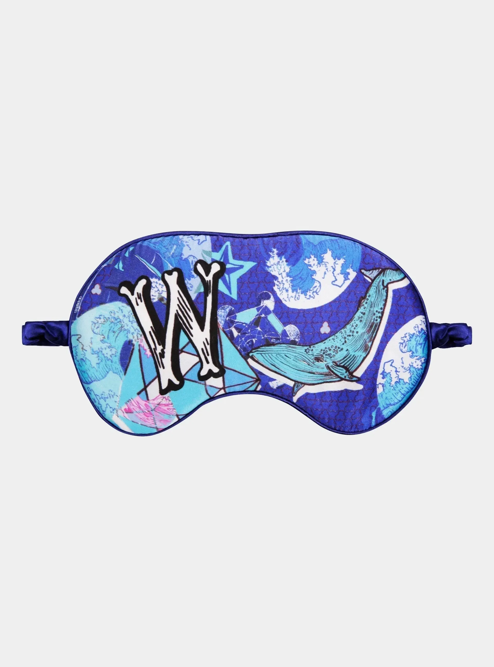 Silk Eye Mask / "W for Whale"