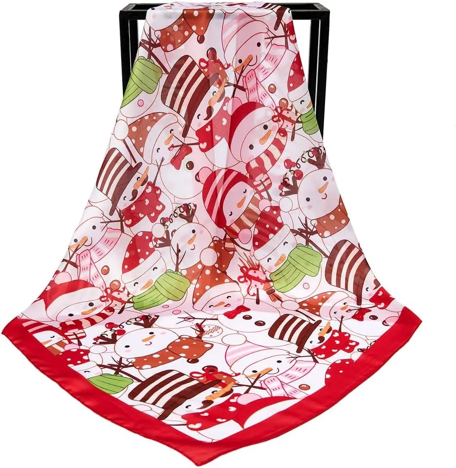 Silk Like Scarf Head Scarf Fashion Pattern Hair Scarf Design Neck Scarfs