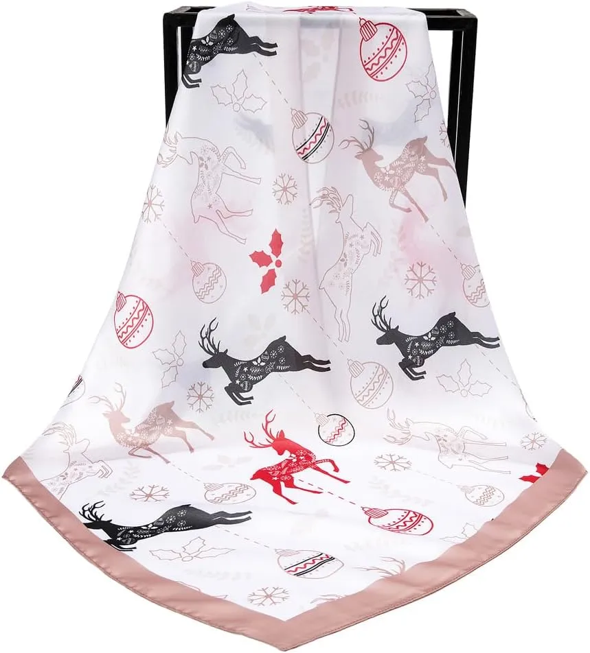 Silk Like Scarf Head Scarf Fashion Pattern Hair Scarf Design Neck Scarfs