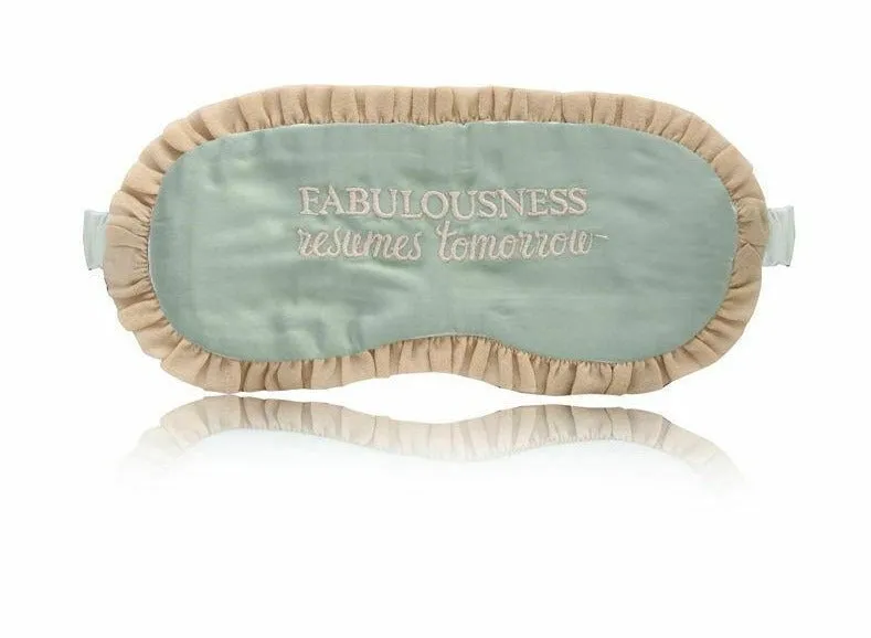 SILK SLEEP MASK 'FABULOUSNESS RESUMES TOMORROW'
