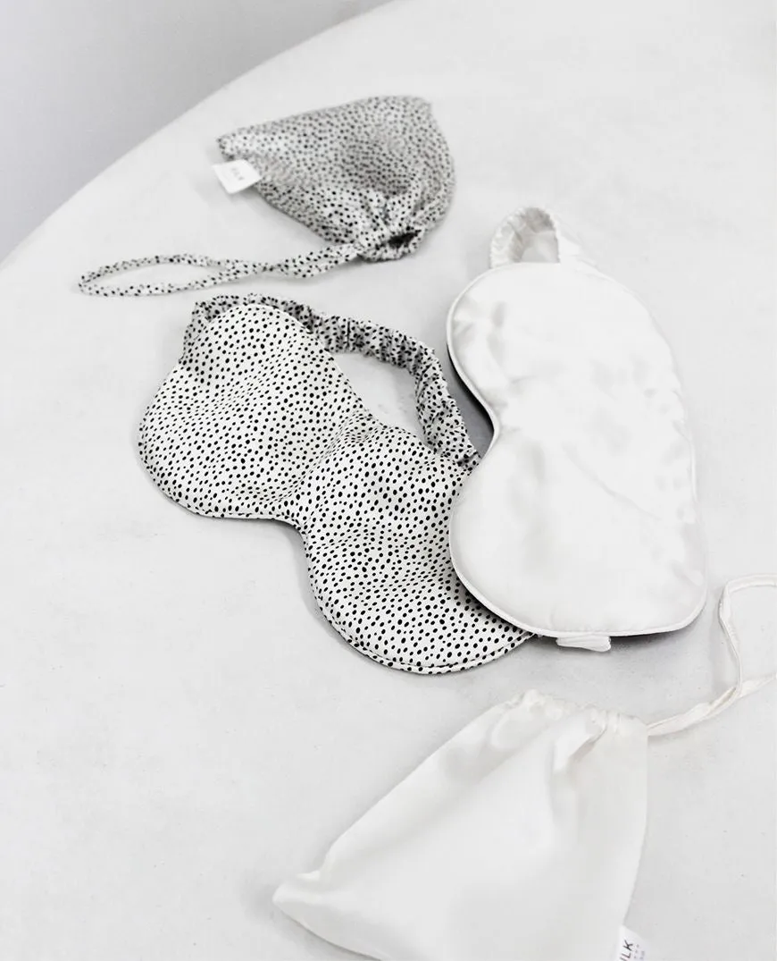 Silk Travel Eye Mask Spotty Dots