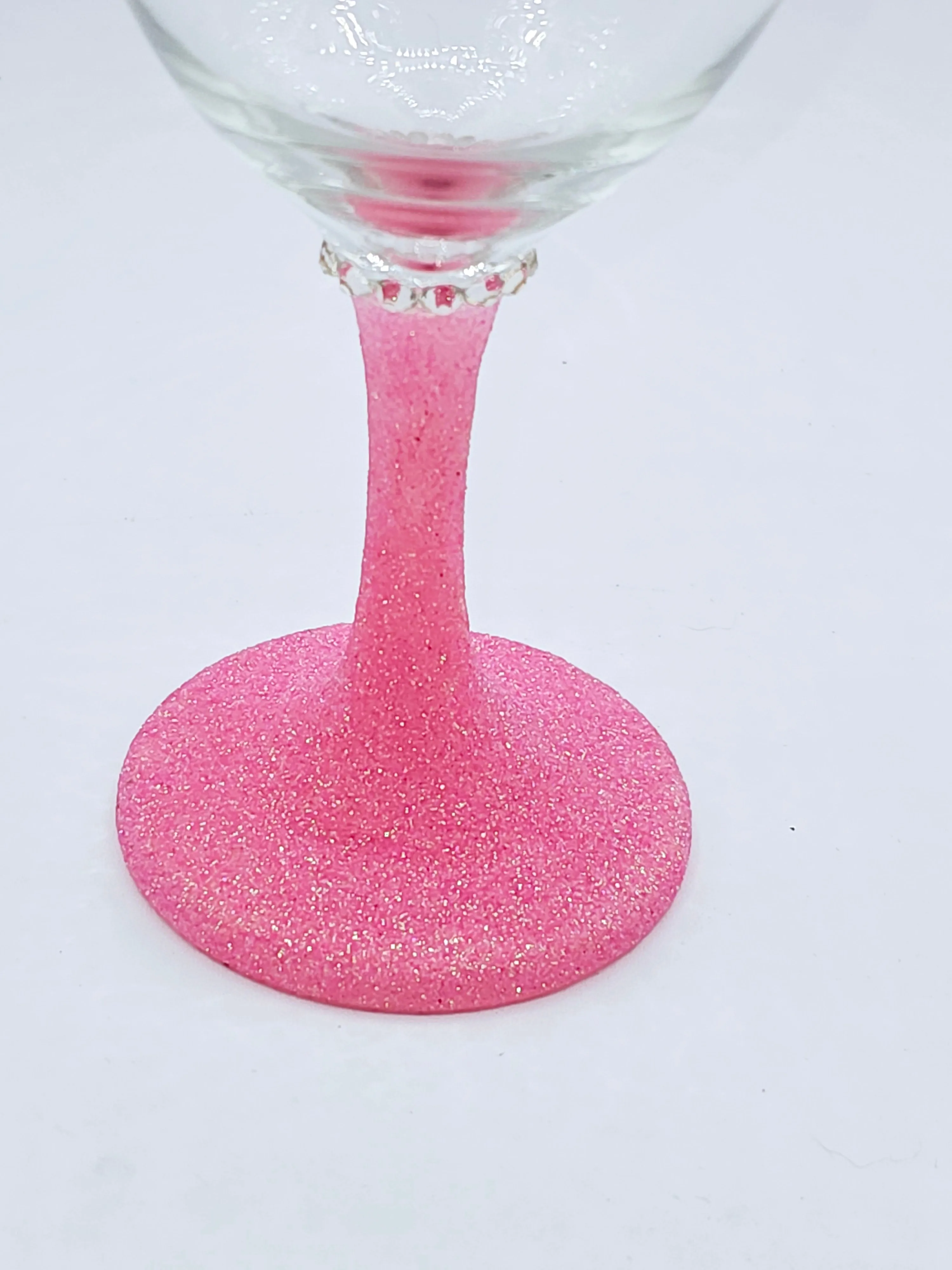 Sipping Pretty Wine wine glass with pink stem