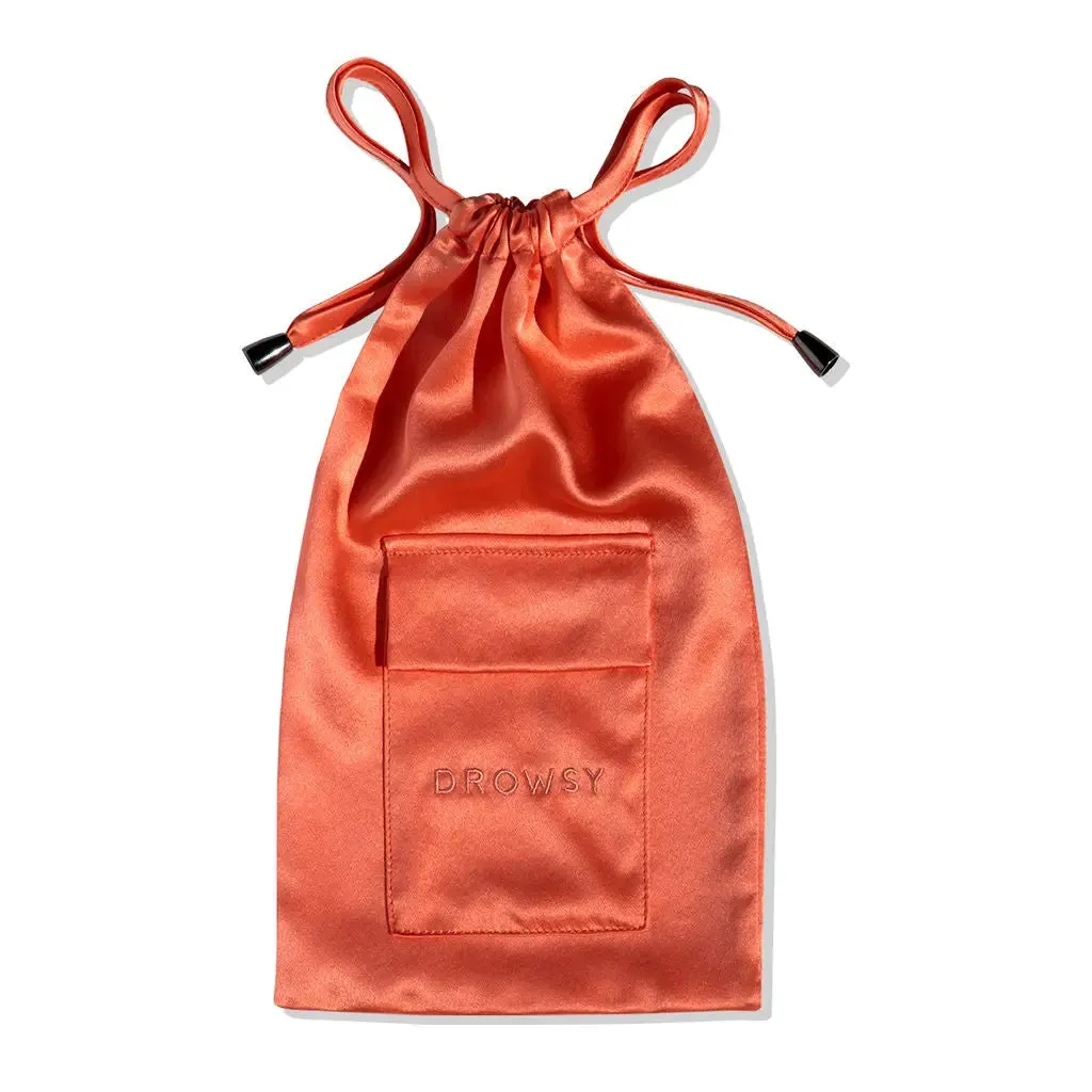 Summer Coral Silk Carry Pouch