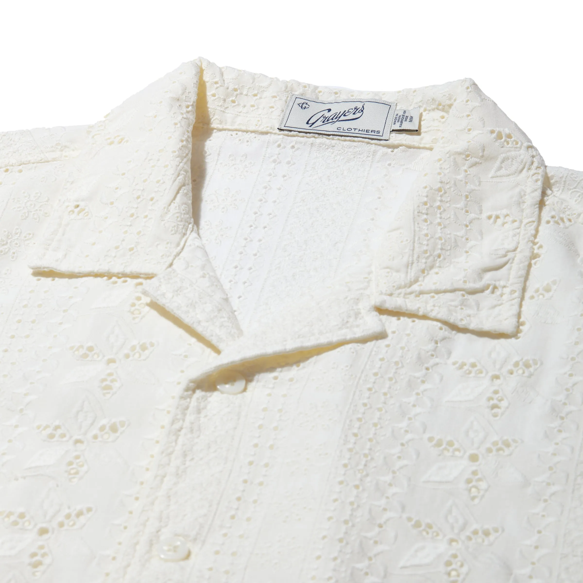 The Resort Embroidered Shirt - Ecru