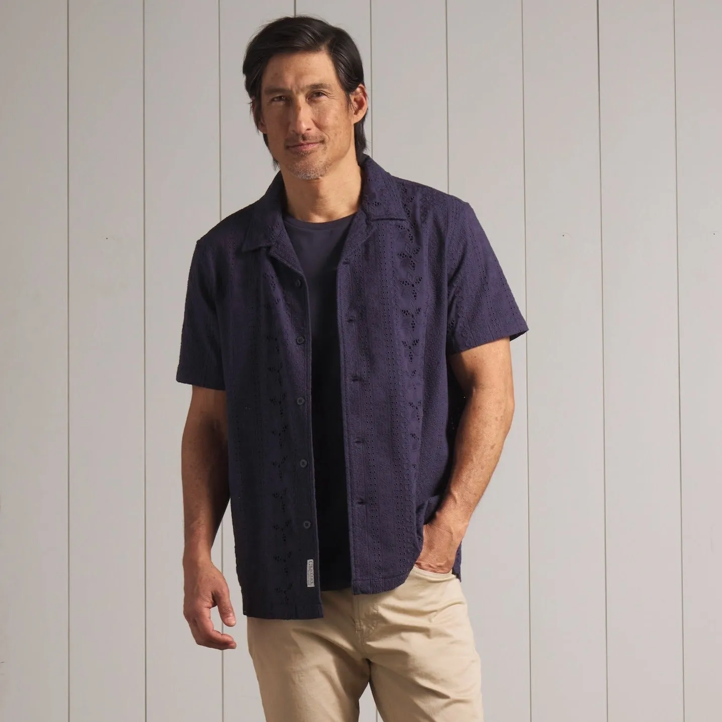 The Resort Embroidered Shirt - Graphite