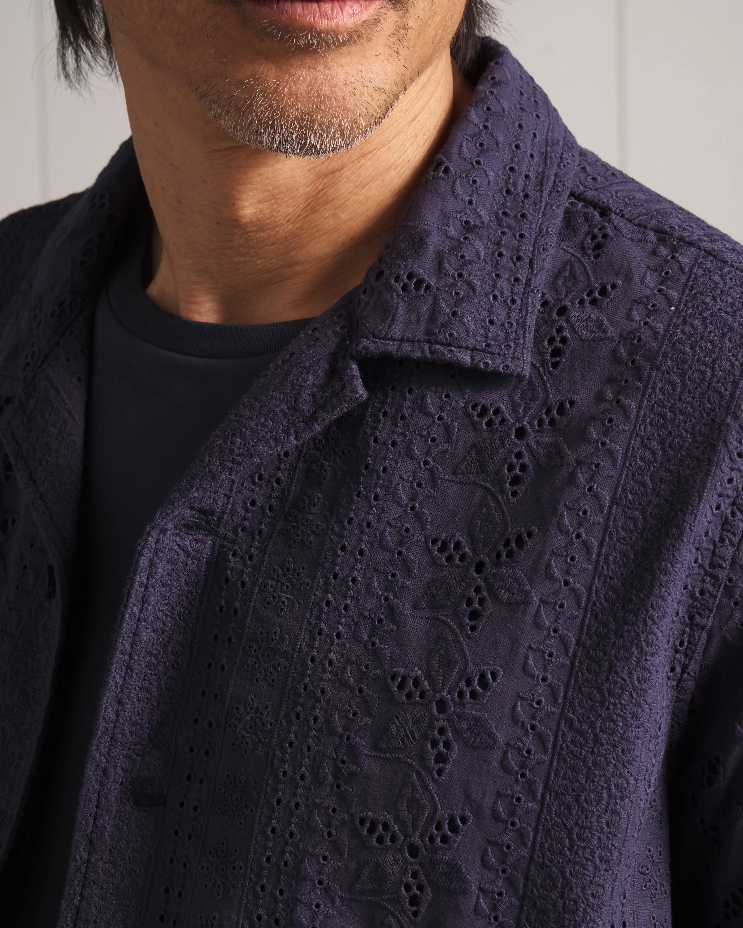 The Resort Embroidered Shirt - Graphite