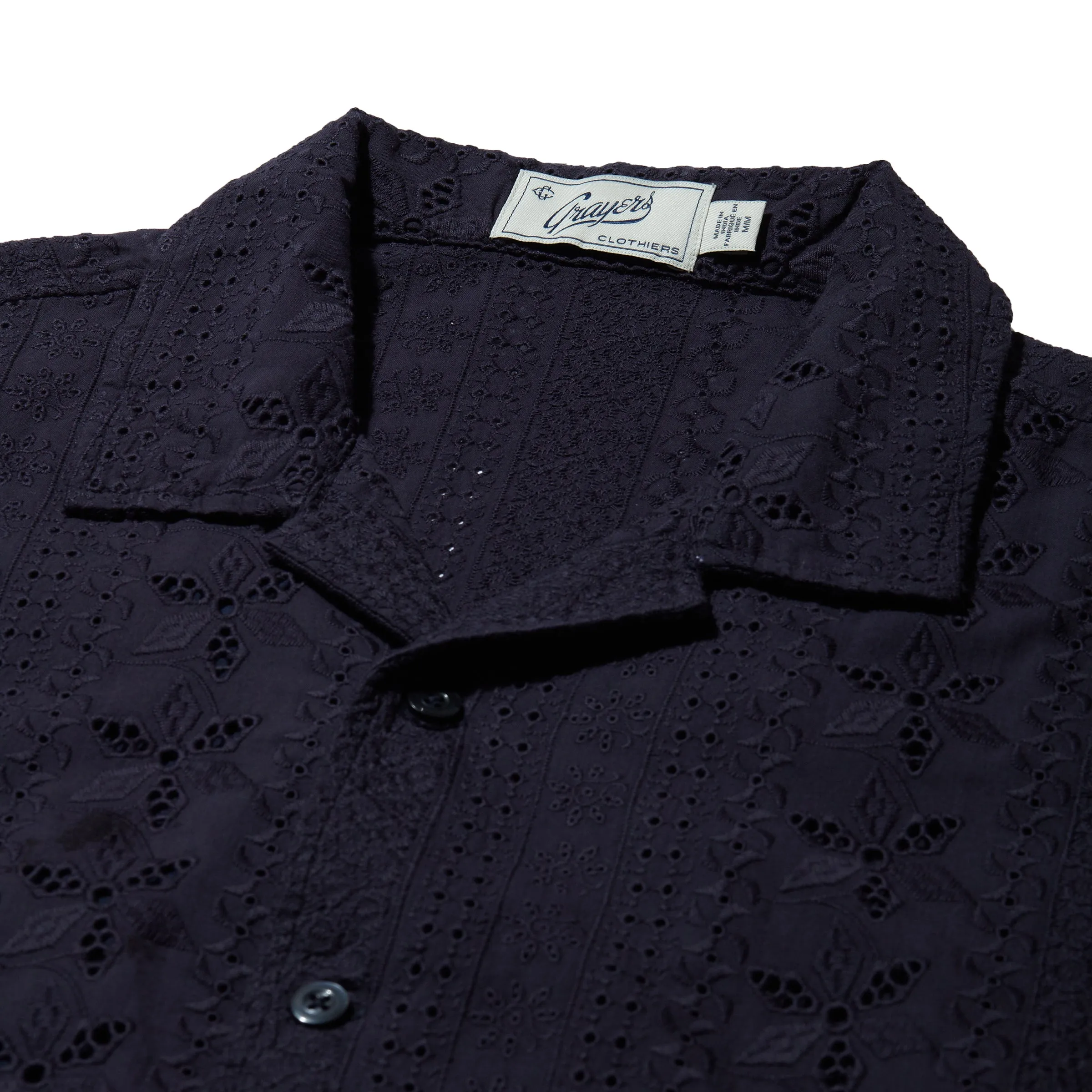 The Resort Embroidered Shirt - Graphite