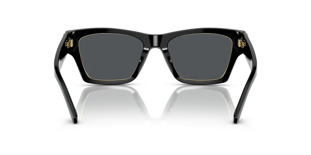 Tory Burch Rectangle Wayfarer Non-Polarized Sunglasses - Black/Solid Gray