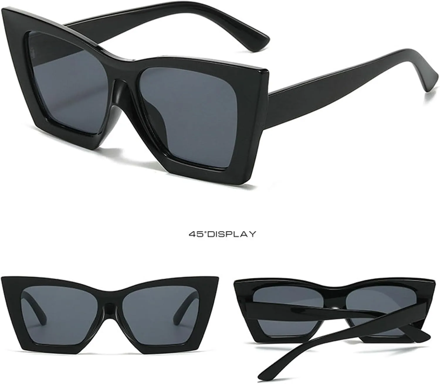 willochra Vintage cat eye Sunglasses Women Men Fashion Square Big Frame Sun Glasses Female Designer Retro Shades