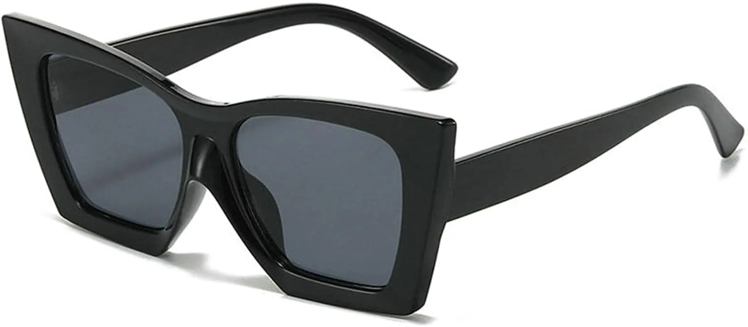 willochra Vintage cat eye Sunglasses Women Men Fashion Square Big Frame Sun Glasses Female Designer Retro Shades