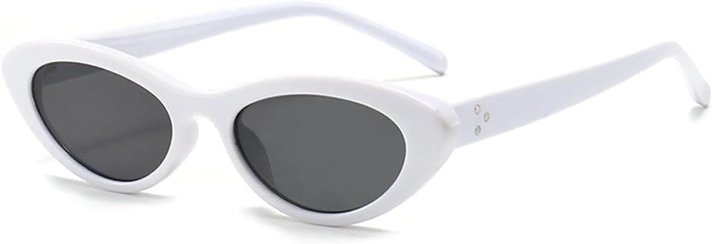 willochra Women Oval Sunglasses Fashion Luxury Small Sexy Cat Eye Sunglasses Women Vintage Designer Punk Shades Eyewear