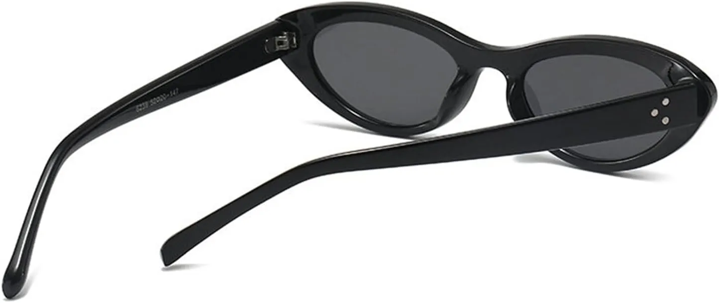 willochra Women Oval Sunglasses Fashion Luxury Small Sexy Cat Eye Sunglasses Women Vintage Designer Punk Shades Eyewear