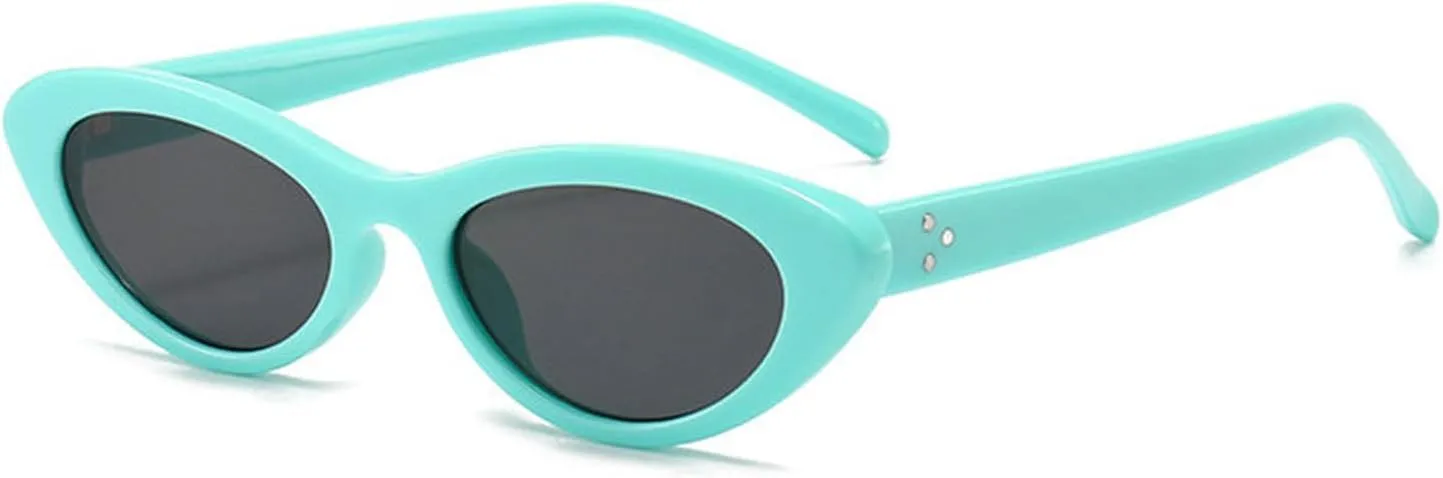 willochra Women Oval Sunglasses Fashion Luxury Small Sexy Cat Eye Sunglasses Women Vintage Designer Punk Shades Eyewear