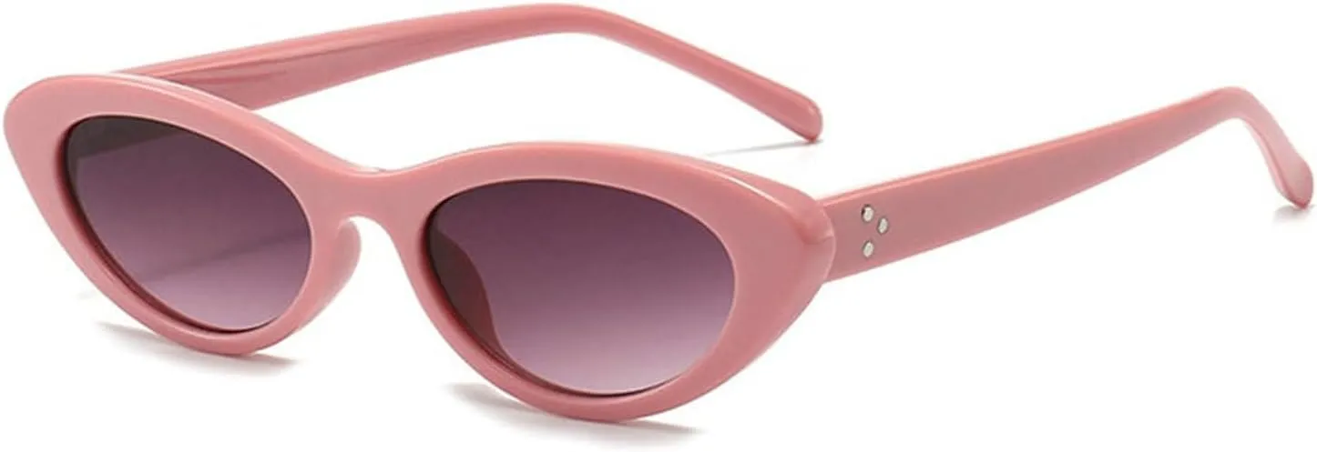 willochra Women Oval Sunglasses Fashion Luxury Small Sexy Cat Eye Sunglasses Women Vintage Designer Punk Shades Eyewear