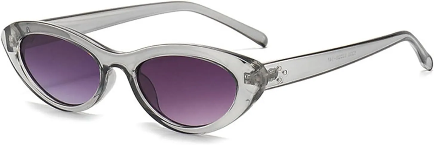willochra Women Oval Sunglasses Fashion Luxury Small Sexy Cat Eye Sunglasses Women Vintage Designer Punk Shades Eyewear