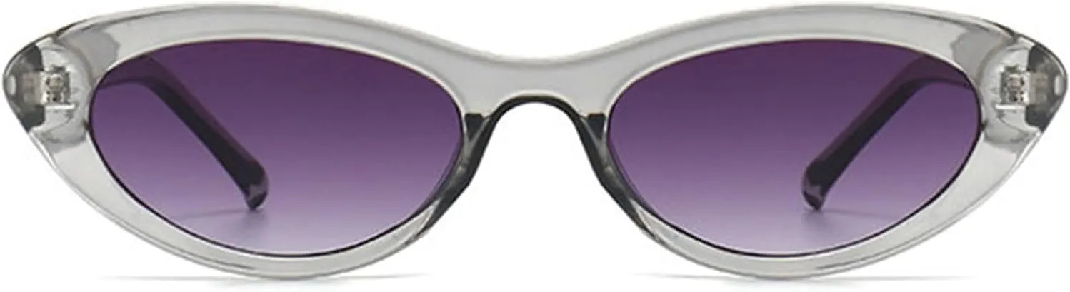 willochra Women Oval Sunglasses Fashion Luxury Small Sexy Cat Eye Sunglasses Women Vintage Designer Punk Shades Eyewear