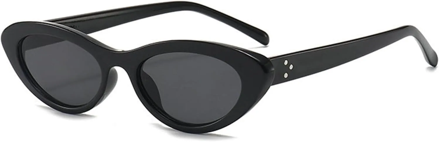 willochra Women Oval Sunglasses Fashion Luxury Small Sexy Cat Eye Sunglasses Women Vintage Designer Punk Shades Eyewear
