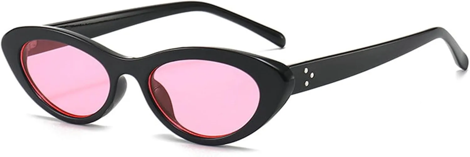willochra Women Oval Sunglasses Fashion Luxury Small Sexy Cat Eye Sunglasses Women Vintage Designer Punk Shades Eyewear