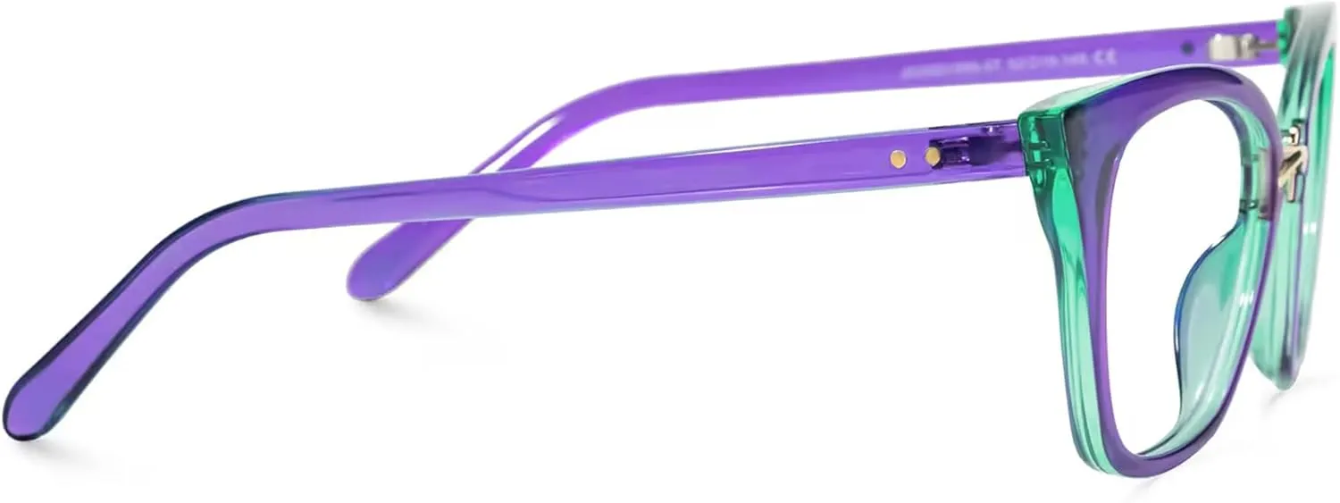 Zeelool Reader Blue Light Blocking Reading Glasses for Women Cat Eye Purple Computer Reading Glasses ZJGX001899-07