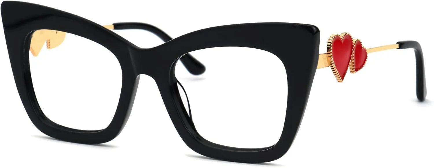 Zeelool Stylish Cat Eye Glasses Frame for Women with Non-prescription Clear Lens Cagle ZJGX143665